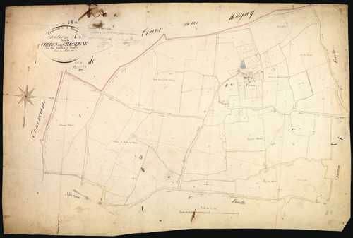 Saint-Parize-le-Châtel, cadastre ancien : plan parcellaire de la section A dite de Chéron et la Chasseigne, feuille 1