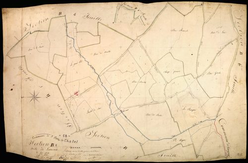 Saint-Parize-le-Châtel, cadastre ancien : plan parcellaire de la section B dite de Limoux, feuille 5