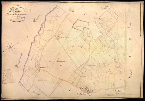Saint-Père, cadastre ancien : plan parcellaire de la section C dite de Méneterau, feuille 2