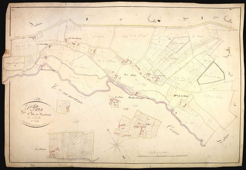Saint-Père, cadastre ancien : plan parcellaire de la section C dite de Méneterau, feuille 1