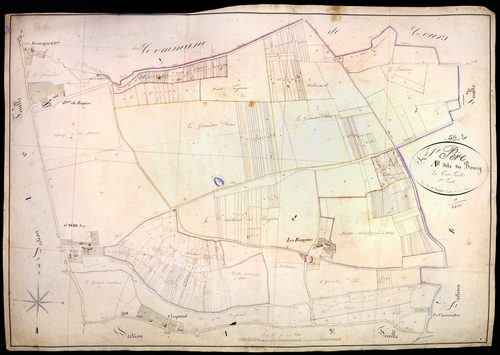 Saint-Père, cadastre ancien : plan parcellaire de la section A dite du Bourg, feuille 2