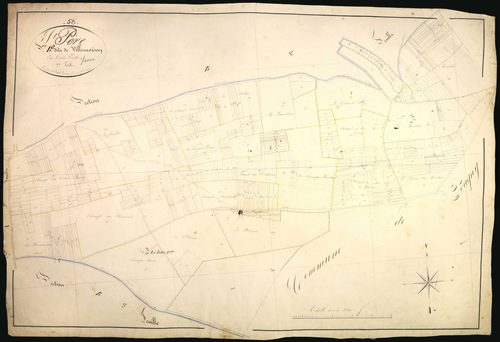Saint-Père, cadastre ancien : plan parcellaire de la section B dite de Villemoison, feuille 2