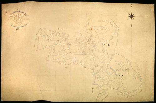 Saint-Péreuse, cadastre ancien : tableau d'assemblage