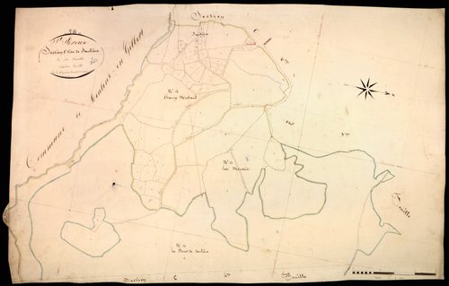 Saint-Péreuse, cadastre ancien : plan parcellaire de la section C dite de Saulières, feuille 5