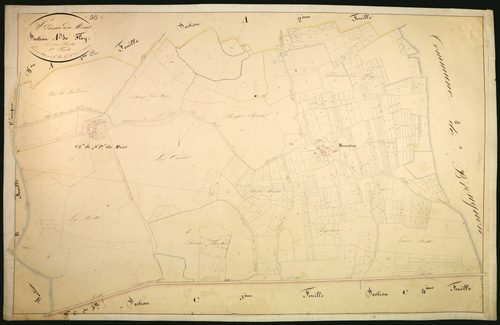 Saint-Pierre-du-Mont, cadastre ancien : plan parcellaire de la section A dite de Flez, feuille 3