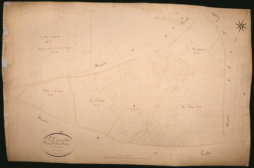 Saint-Quentin-sur-Nohain, cadastre ancien : plan parcellaire de la section C dite des Puits, feuille 2