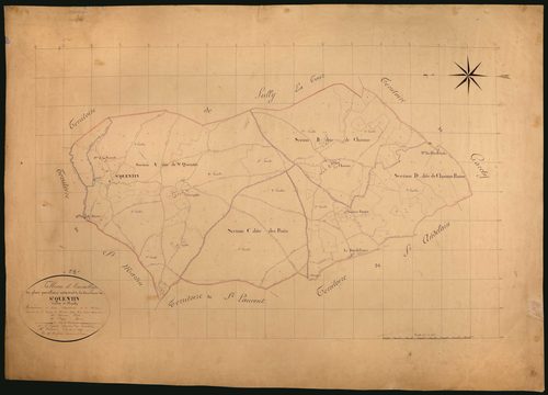 Saint-Quentin-sur-Nohain, cadastre ancien : tableau d'assemblage