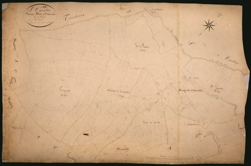 Saint-Quentin-sur-Nohain, cadastre ancien : plan parcellaire de la section A dite de Saint-Quentin, feuille 6