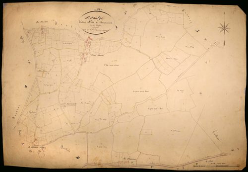 Saint-Saulge, cadastre ancien : plan parcellaire de la section A dite de Champigneux, feuille 5