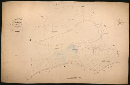 Saint-Saulge, cadastre ancien : plan parcellaire de la section B dite de Ranceau, feuille 4
