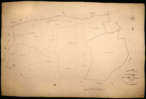 Saint-Saulge, cadastre ancien : plan parcellaire de la section B dite de Ranceau, feuille 2
