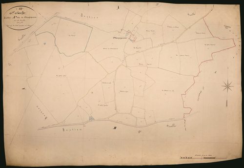 Saint-Saulge, cadastre ancien : plan parcellaire de la section A dite de Champigneux, feuille 4