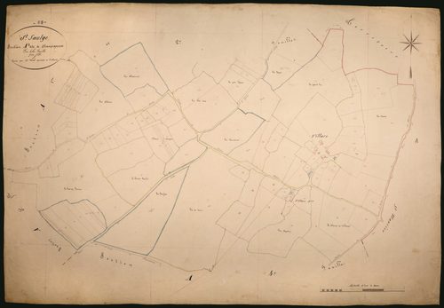 Saint-Saulge, cadastre ancien : plan parcellaire de la section A dite de Champigneux, feuille 3