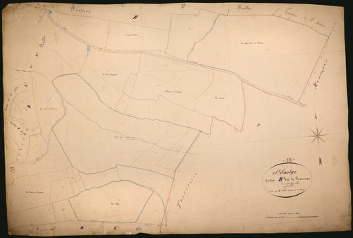 Saint-Saulge, cadastre ancien : plan parcellaire de la section B dite de Ranceau, feuille 3