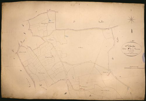 Saint-Saulge, cadastre ancien : plan parcellaire de la section B dite de Ranceau, feuille 1