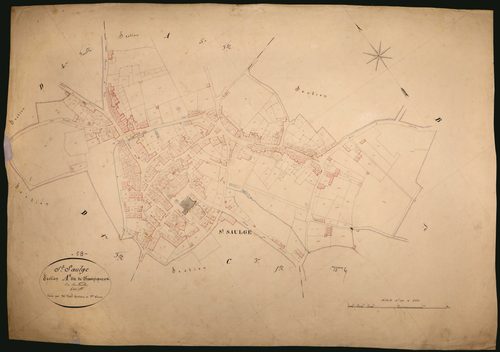 Saint-Saulge, cadastre ancien : plan parcellaire de la section A dite de Champigneux, feuille 6