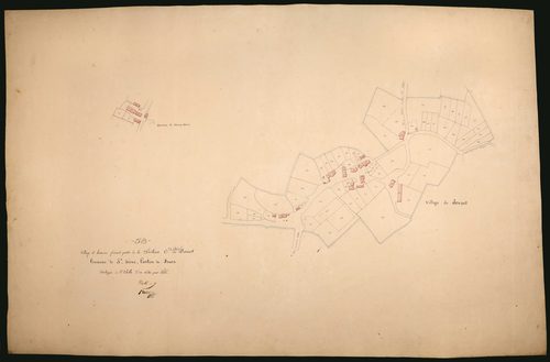 Saint-Seine, cadastre ancien : plan parcellaire de la section C dite du Devant, développement