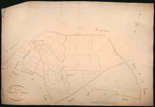 Saint-Vérain, cadastre ancien : plan parcellaire de la section A dite de Betphaget, feuille 1