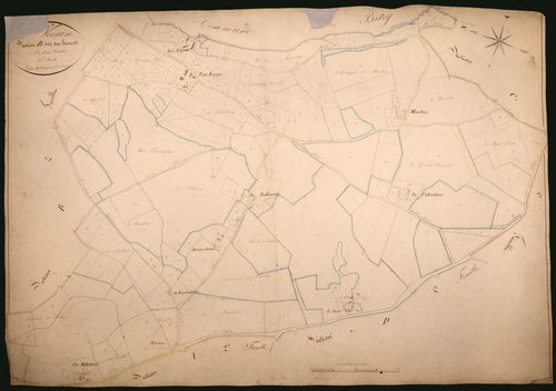 Saint-Vérain, cadastre ancien : plan parcellaire de la section B dite des Haverts, feuille 2