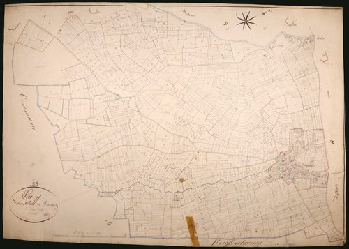 Saizy, cadastre ancien : plan parcellaire de la section C dite de Poisson, feuille 1