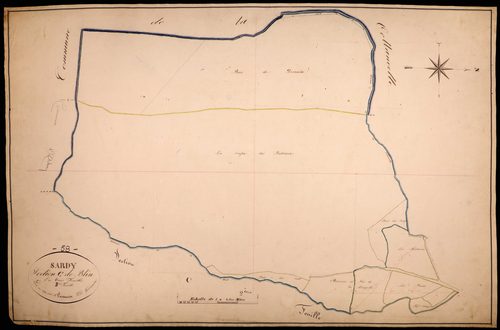 Sardy-lès-Epiry, cadastre ancien : plan parcellaire de la section C dite de Blin, feuille 3