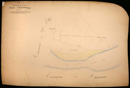 Sauvigny-les-Bois, cadastre ancien : plan parcellaire de la section C dite de Marigny, feuille 4, annexe