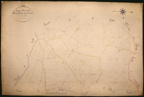 Saxi-Bourdon, cadastre ancien : plan parcellaire de la section C dite des Simonots, feuille 3