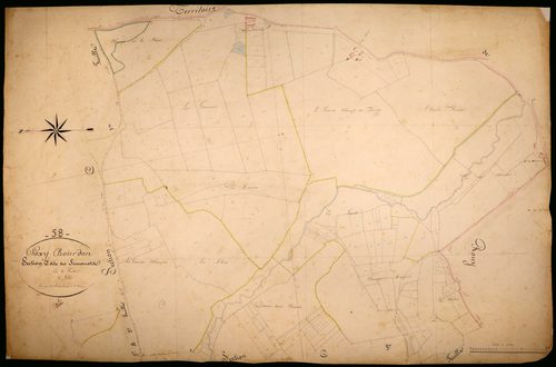 Saxi-Bourdon, cadastre ancien : plan parcellaire de la section C dite des Simonots, feuille 4