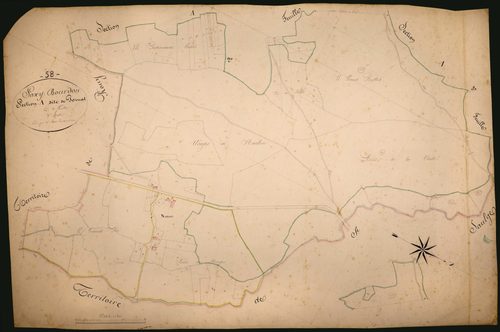 Saxi-Bourdon, cadastre ancien : plan parcellaire de la section A dite de Pornat, feuille 4