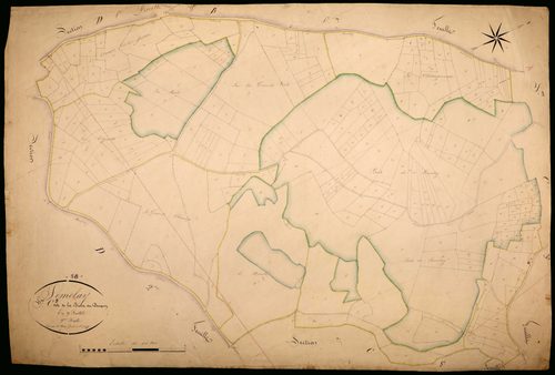 Sémelay, cadastre ancien : plan parcellaire de la section C dite de la Brosse au Bouquin, feuille 9