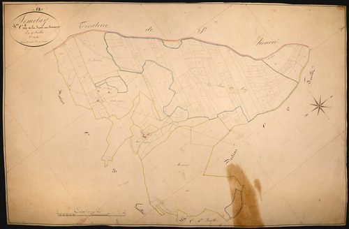 Sémelay, cadastre ancien : plan parcellaire de la section C dite de la Brosse au Bouquin, feuille 2