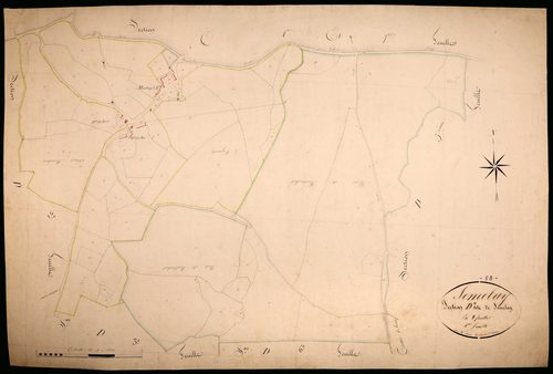 Sémelay, cadastre ancien : plan parcellaire de la section D dite de Sémelay, feuille 4