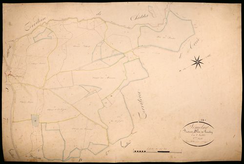Sémelay, cadastre ancien : plan parcellaire de la section D dite de Sémelay, feuille 5
