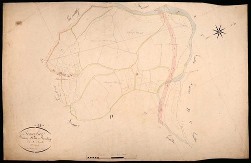 Sémelay, cadastre ancien : plan parcellaire de la section D dite de Sémelay, feuille 8