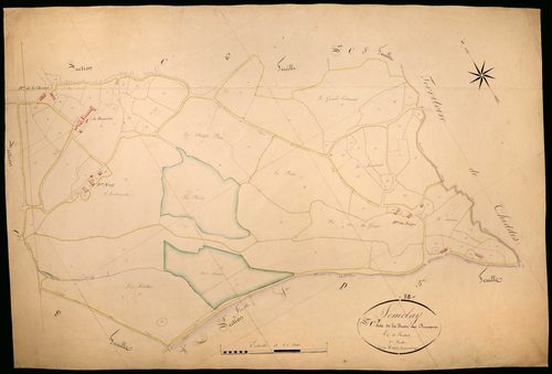 Sémelay, cadastre ancien : plan parcellaire de la section C dite de la Brosse au Bouquin, feuille 7