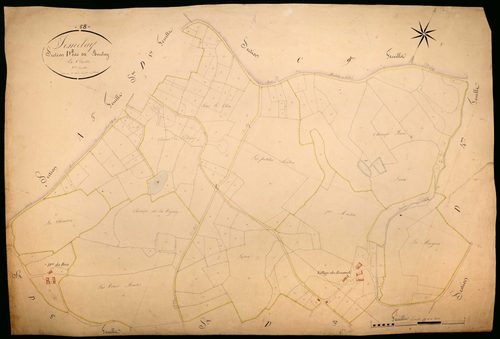 Sémelay, cadastre ancien : plan parcellaire de la section D dite de Sémelay, feuille 2