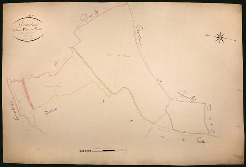 Sémelay, cadastre ancien : plan parcellaire de la section A dite du Plessis, feuille 4