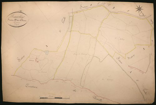 Sémelay, cadastre ancien : plan parcellaire de la section A dite du Plessis, feuille 3