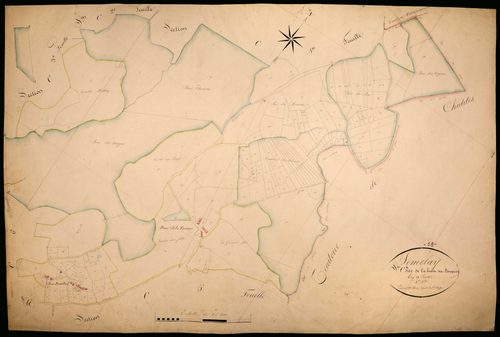 Sémelay, cadastre ancien : plan parcellaire de la section C dite de la Brosse au Bouquin, feuille 4