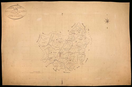Sémelay, cadastre ancien : tableau d'assemblage