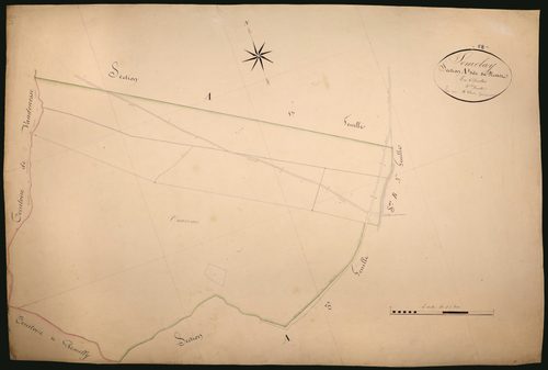 Sémelay, cadastre ancien : plan parcellaire de la section A dite du Plessis, feuille 2