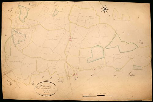 Sémelay, cadastre ancien : plan parcellaire de la section C dite de la Brosse au Bouquin, feuille 6