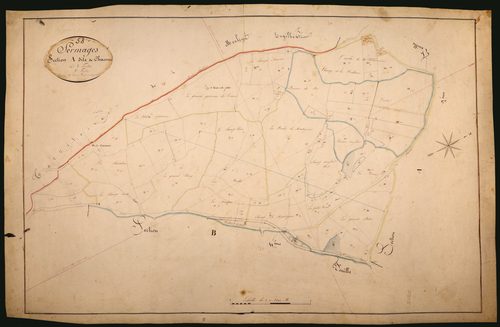 Sermages, cadastre ancien : plan parcellaire de la section A dite de Chaume, feuille 3