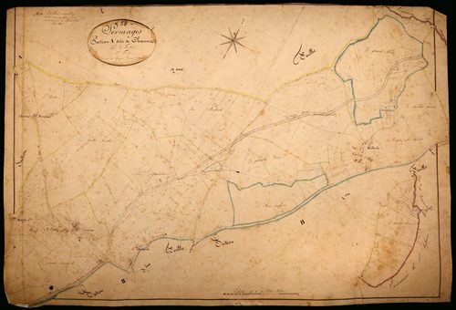 Sermages, cadastre ancien : plan parcellaire de la section A dite de Chaume, feuille 1