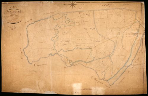 Sermoise-sur-Loire, cadastre ancien : tableau d'assemblage