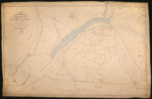 Sermoise-sur-Loire, cadastre ancien : plan parcellaire de la section A dite du Crot de Savigny, feuille 3
