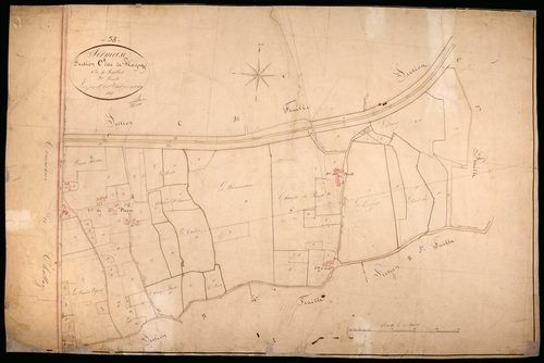 Sermoise-sur-Loire, cadastre ancien : plan parcellaire de la section C dite de Plagny, feuille 2