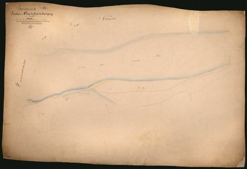 Sermoise-sur-Loire, cadastre ancien : plan parcellaire de la section A dite du Crot de Savigny, feuille 1, annexe