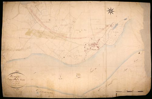 Sougy-sur-Loire, cadastre ancien : plan parcellaire de la section B dite de Tinte, feuille 3