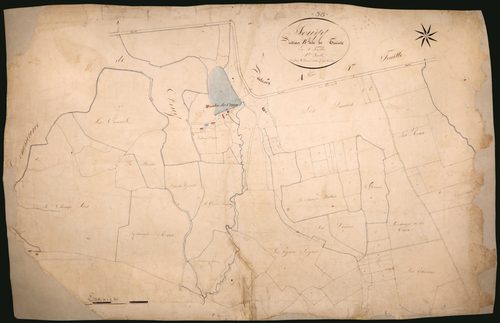 Sougy-sur-Loire, cadastre ancien : plan parcellaire de la section B dite de Tinte, feuille 1